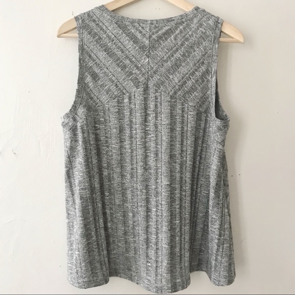 GAP Softspun Light Grey Marle Sleeveless Top Large - Picture 7 of 7